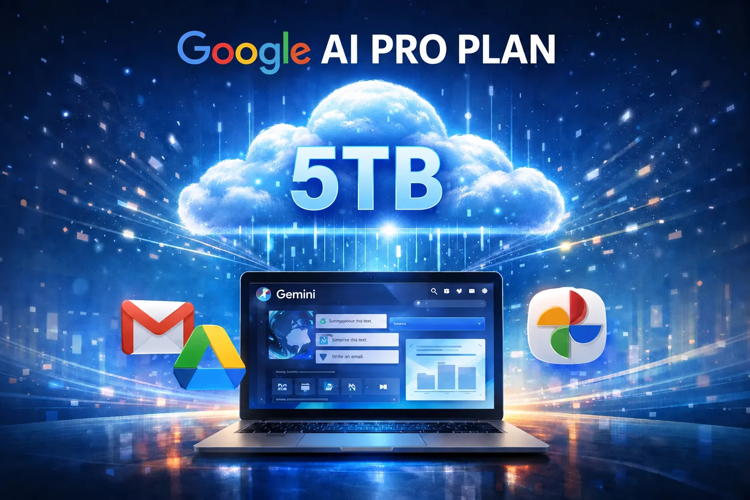 Google AI Pro 5 TB + Gemini Pro - 18 tháng