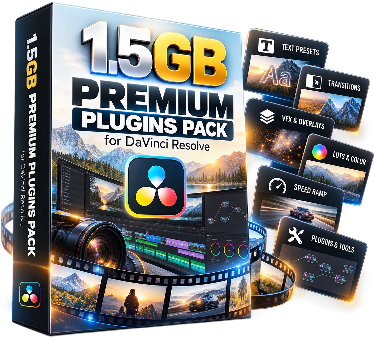 1.5GB Premium Plugins Pack for DaVinci Resolve