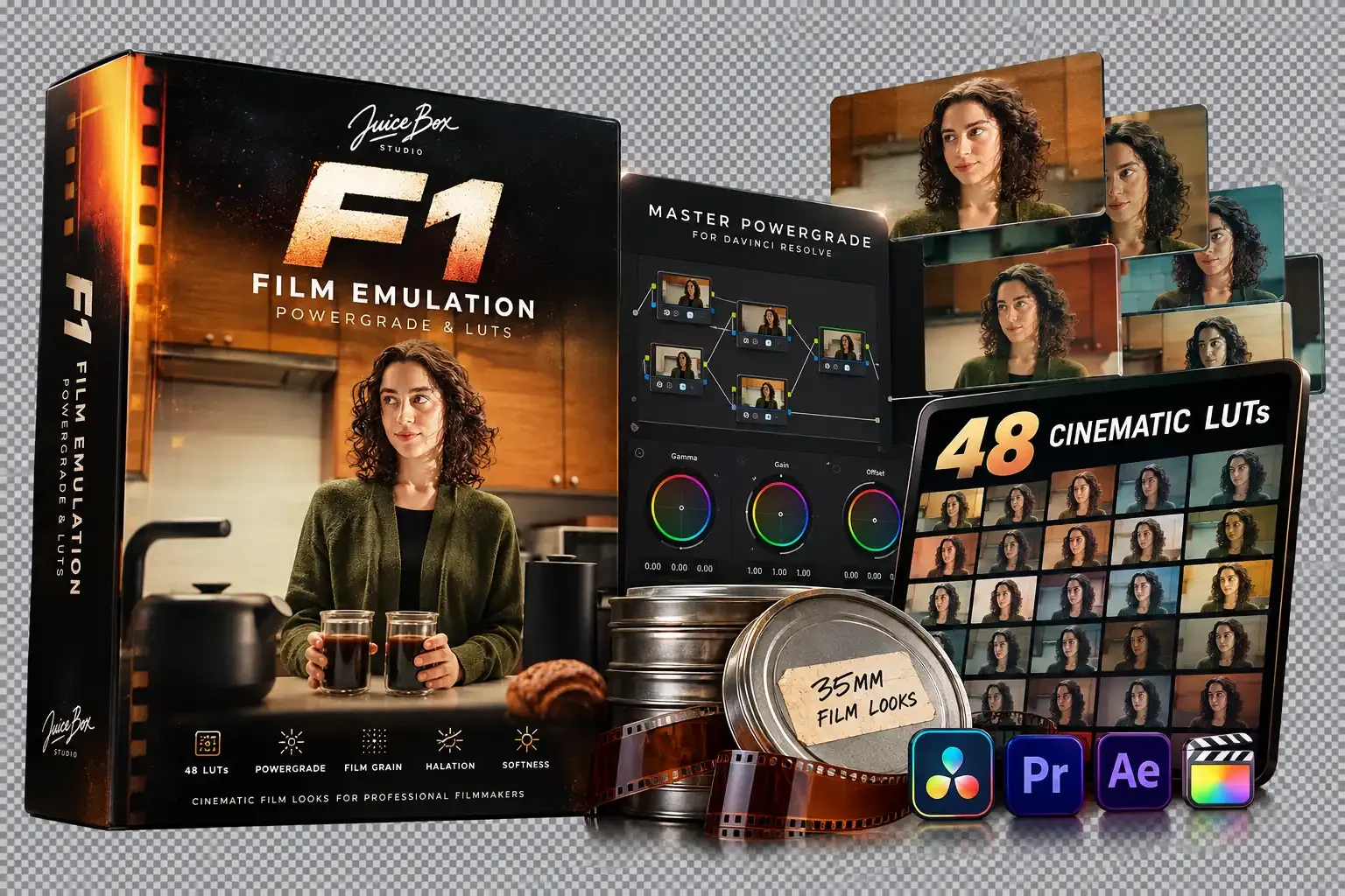 Juice Box F1 – Film Emulation PowerGrade & LUTs