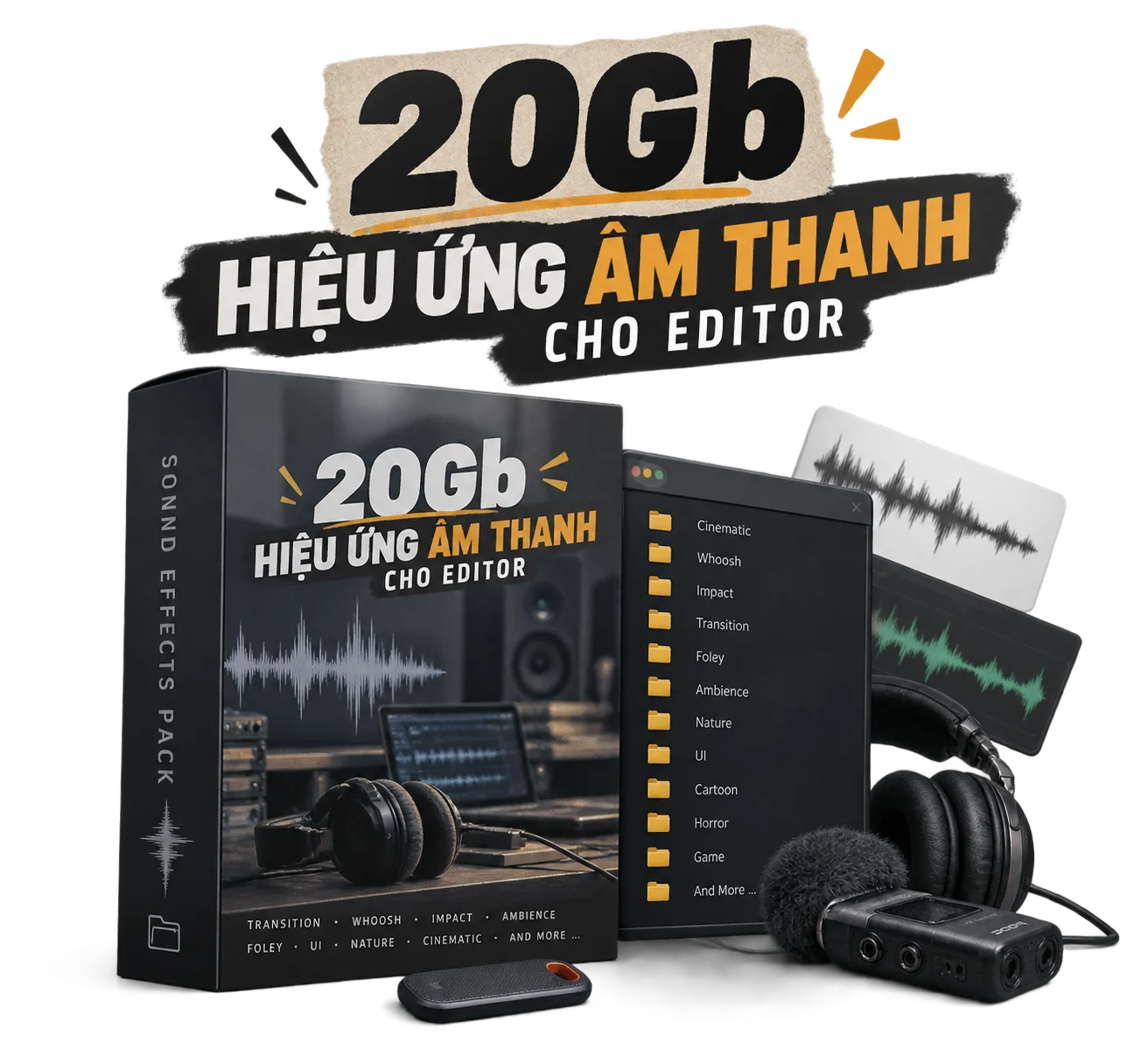 20Gb hiệu ứng âm thanh cho Editor